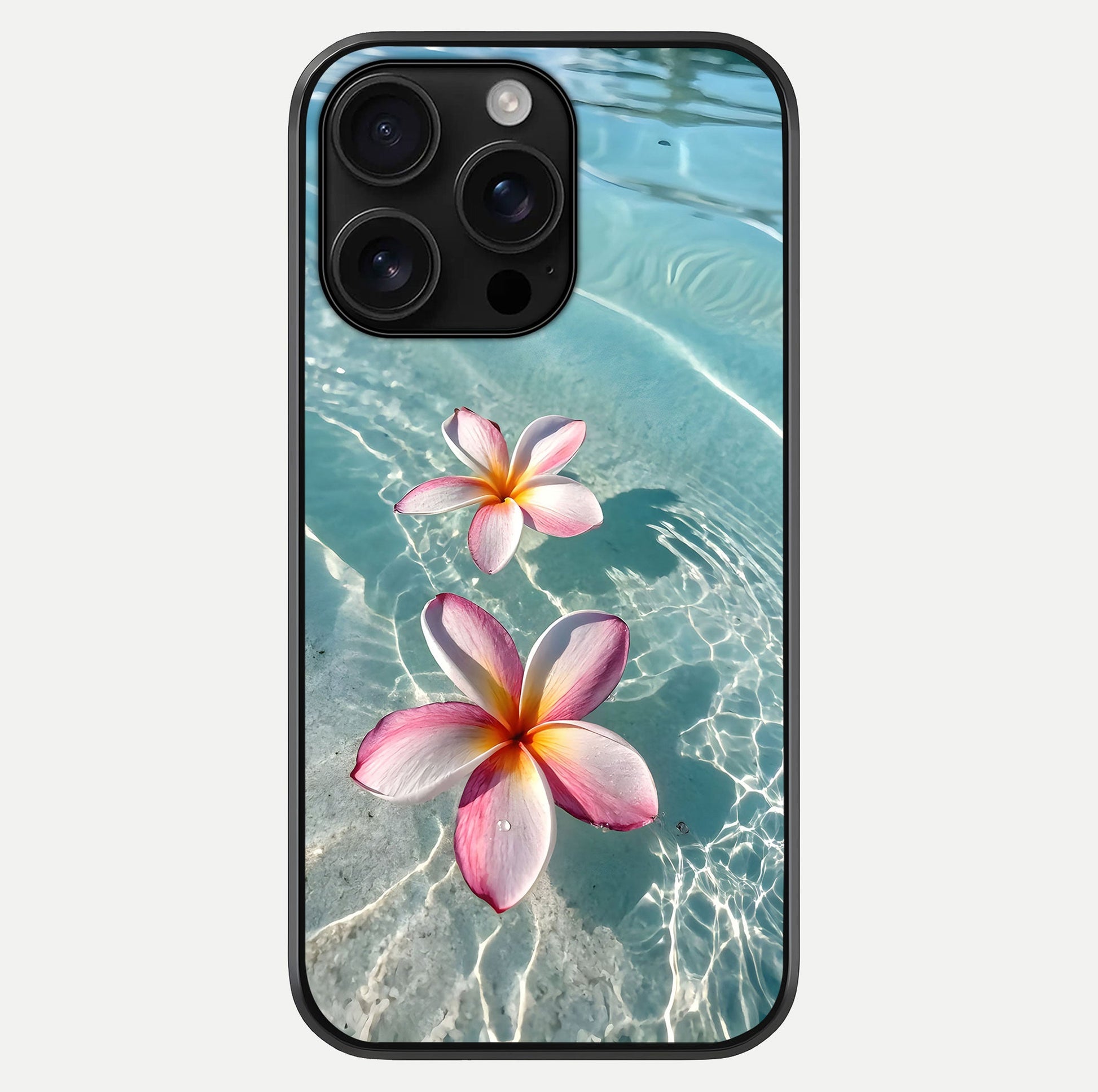 Floating Bloom Bliss Glass Case For iPhone 16 Pro Max by Custom World