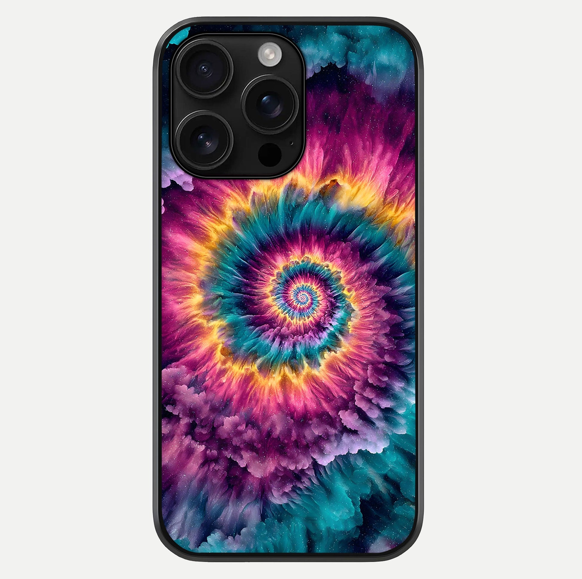 Galactic Spiral Burst Glass Case For iPhone 16 Pro Max by Custom World