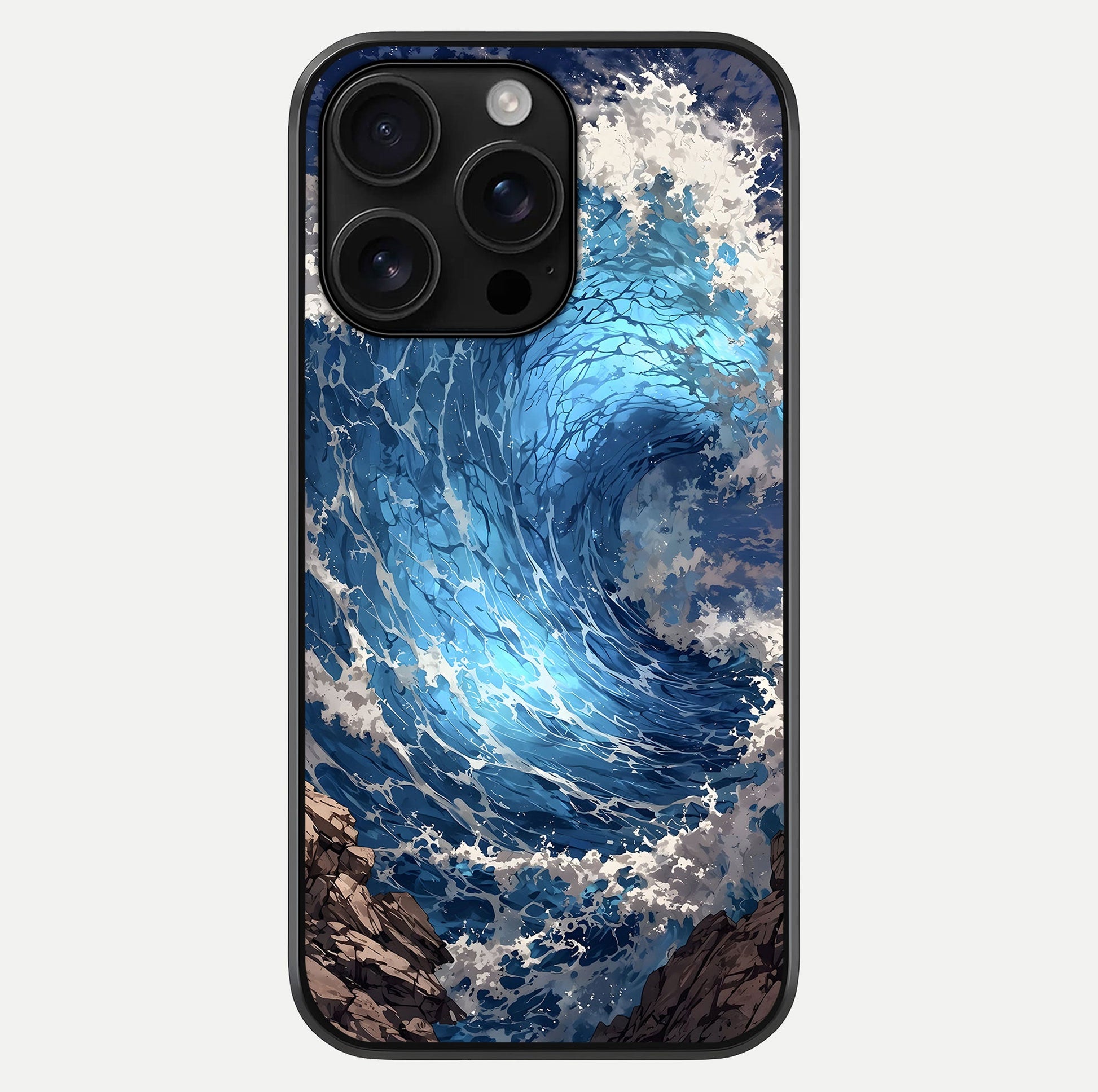 Giant Ocean Wave Glass Case For iPhone 16 Pro Max by Custom World