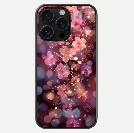 Glowing Petal Bliss Glass Case For iPhone 16 Pro Max by Custom World