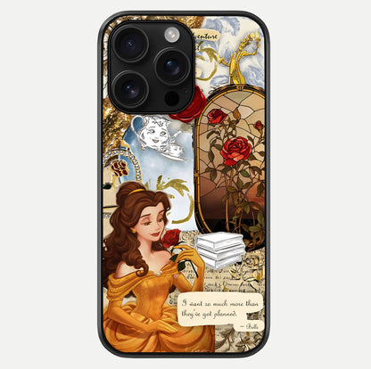 Golden Dream Belle Glass Case For iPhone 16 Pro Max by Custom World