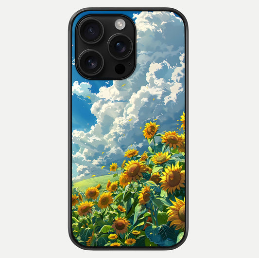 Golden Sun Glory Glass Case For iPhone 16 Pro Max by Custom World