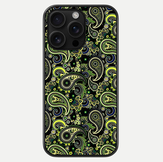 Green Mandala Pattern Glass Case For iPhone 16 Pro Max by Custom World
