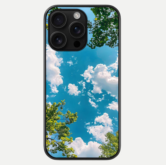 Greenery Sky Glass Case For iPhone 16 Pro Max by Custom World