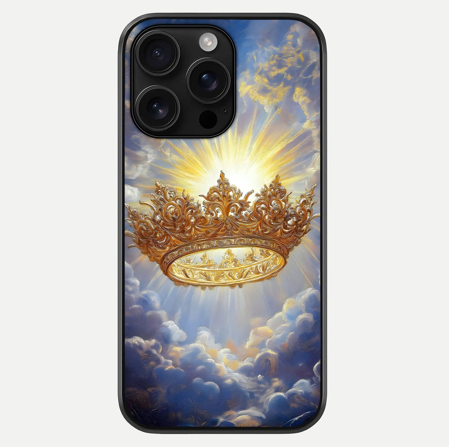 Heavenly Crown Light Glass Case For iPhone 16 Pro Max by Custom World