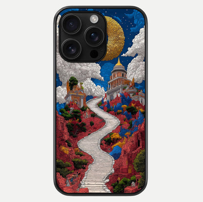 Heavenly Moon Path Glass Case For iPhone 16 Pro Max by Custom World