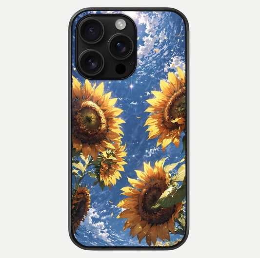 Heavenly Sunflower Rise Glass Case For iPhone 16 Pro Max by Custom World