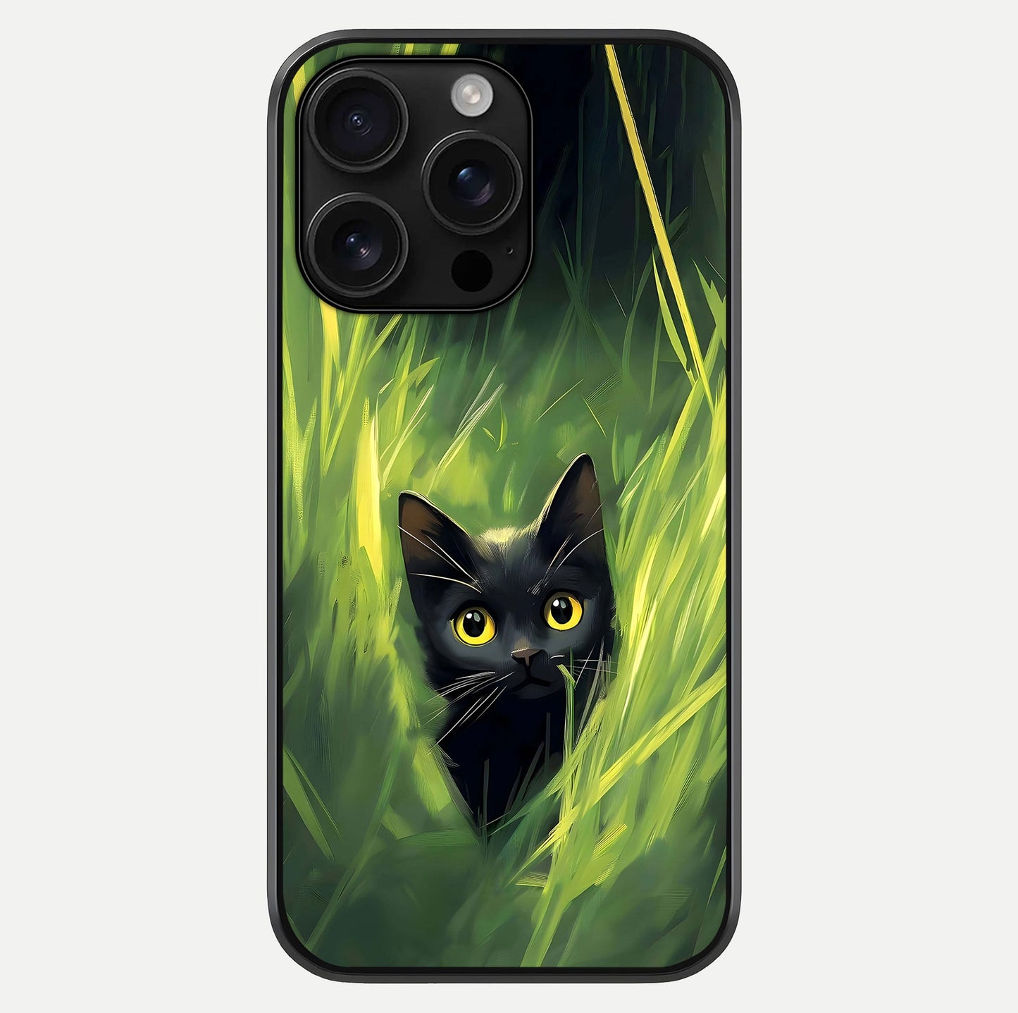 Hidden Cat Whisper Glass Case For iPhone 16 Pro Max by Custom World