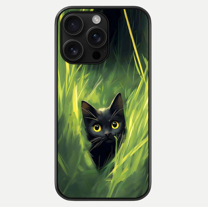 Hidden Cat Whisper Glass Case For iPhone 16 Pro Max by Custom World