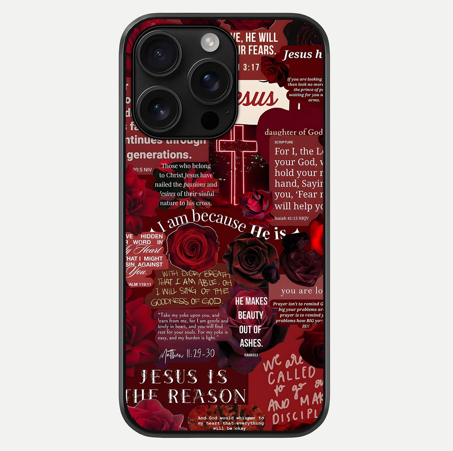 Jesus Love Heals Glass Case For iPhone 16 Pro Max by Custom World