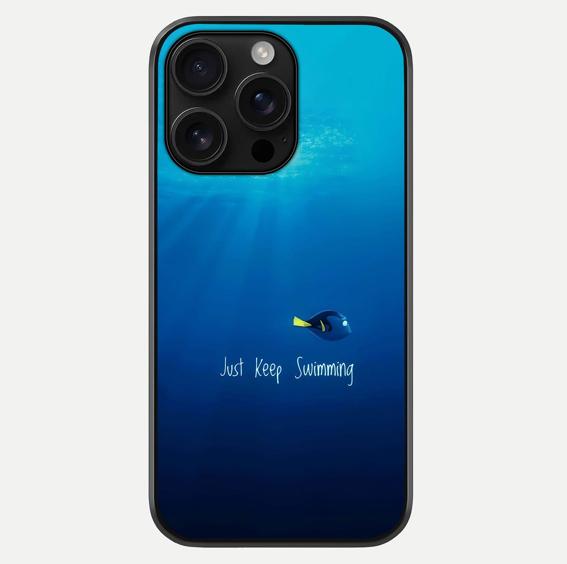 Just Keep Swimming Glass Case For iPhone 16 Pro Max by Custom World