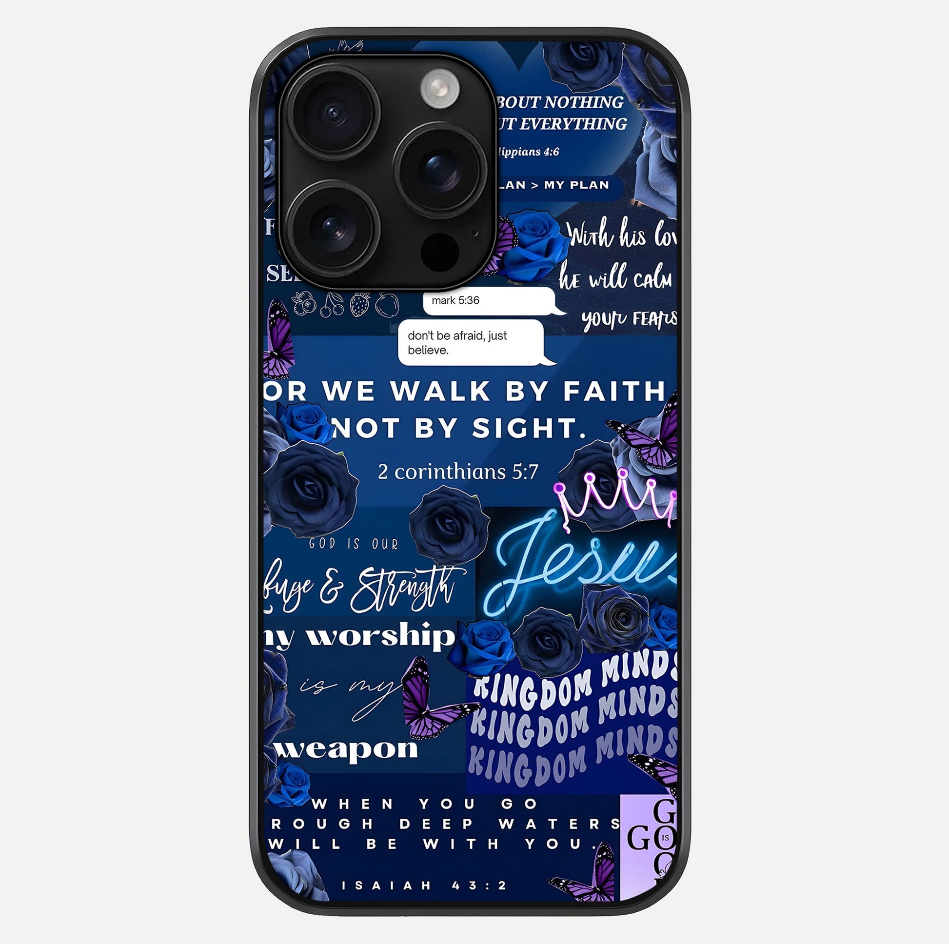 Kingdom Faith Glow Glass Case For iPhone 16 Pro Max by Custom World