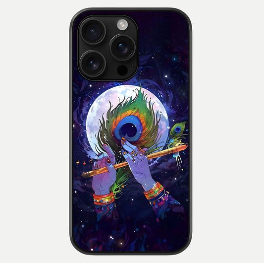 Krishna Hands Art Glass Case For iPhone 16 Pro Max by Custom World