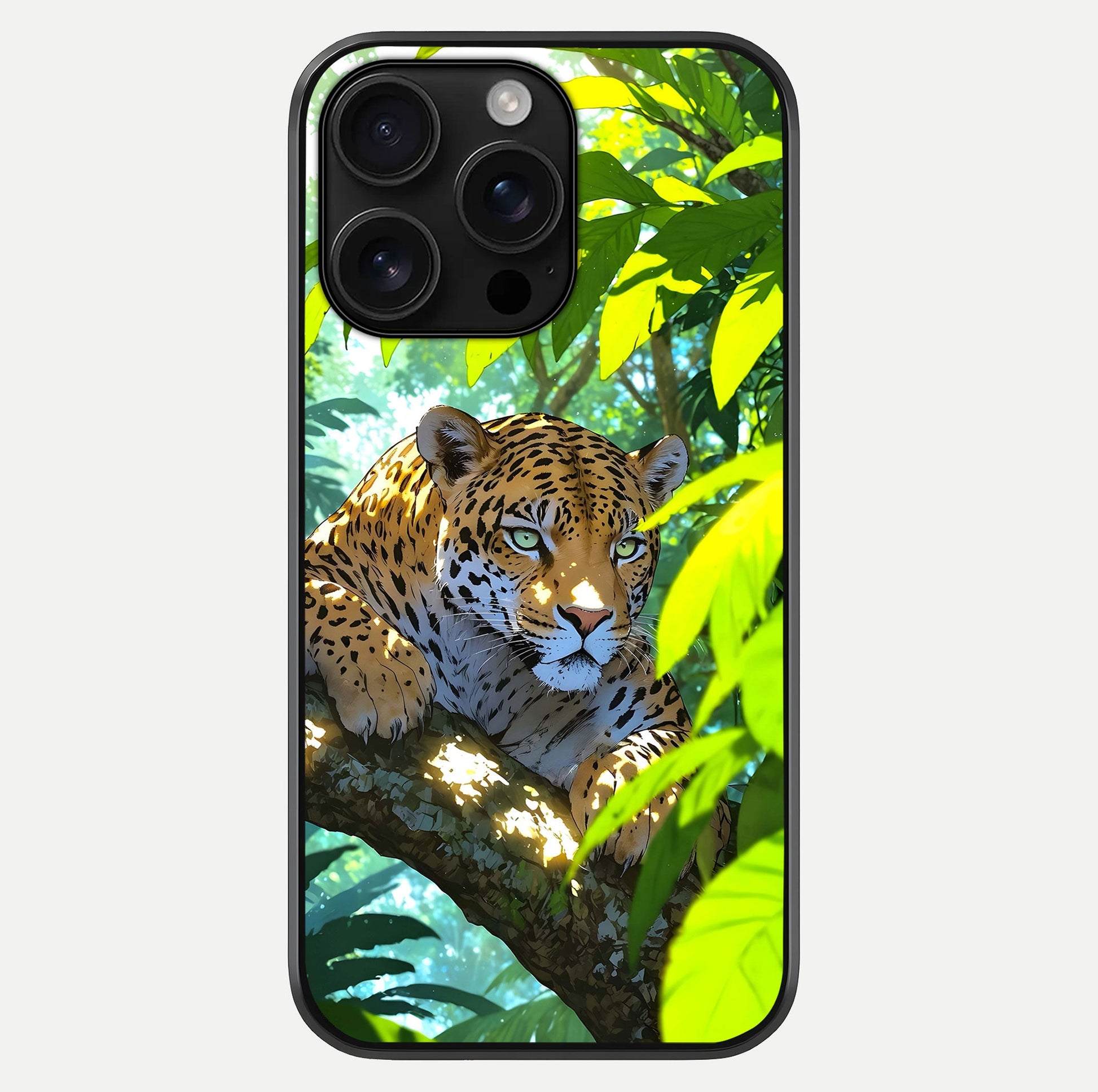 Leopard In Jungle Glass Case For iPhone 16 Pro Max by Custom World