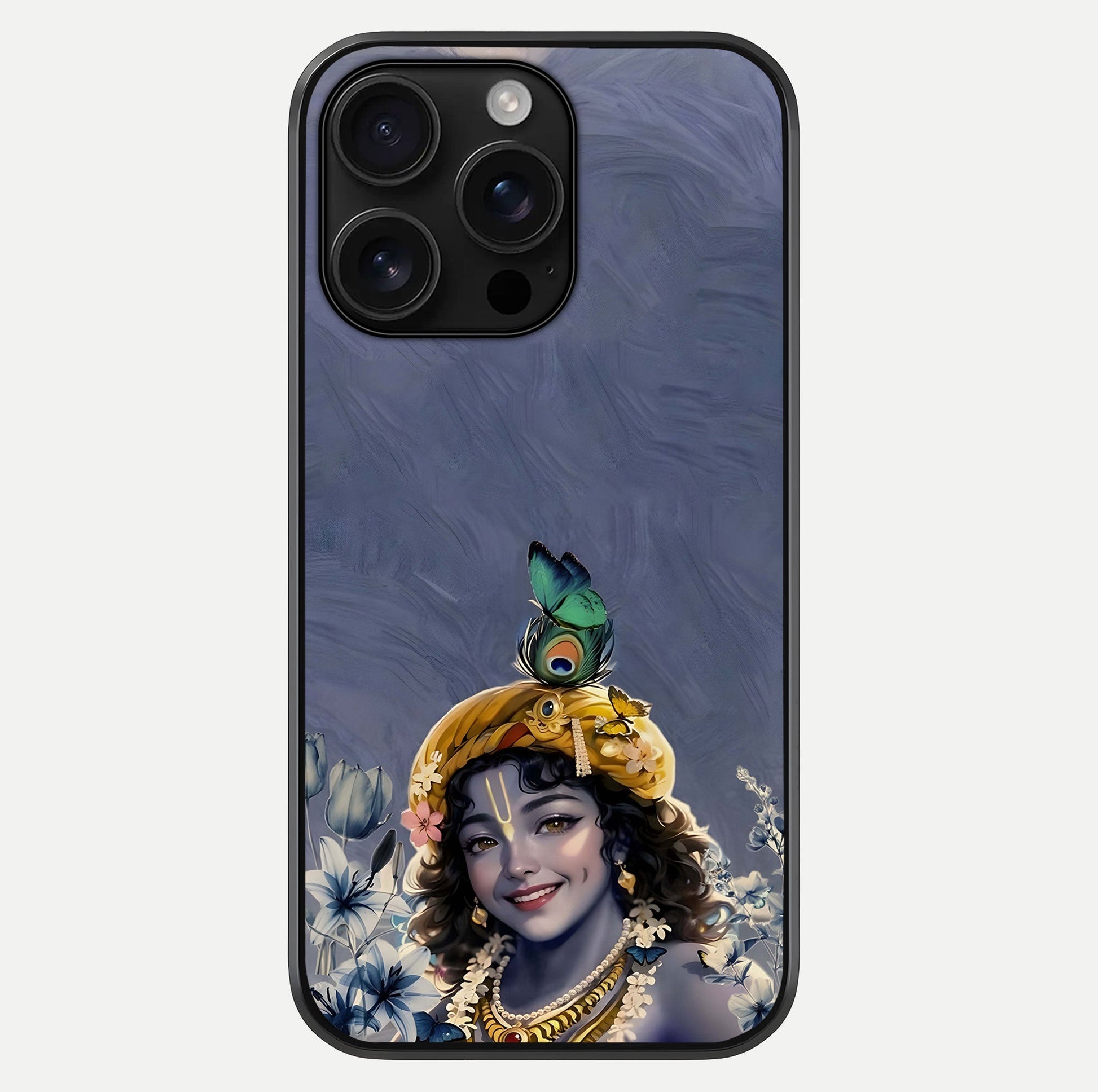 Lord Krishna Glass Case For iPhone 16 Pro Max by Custom World