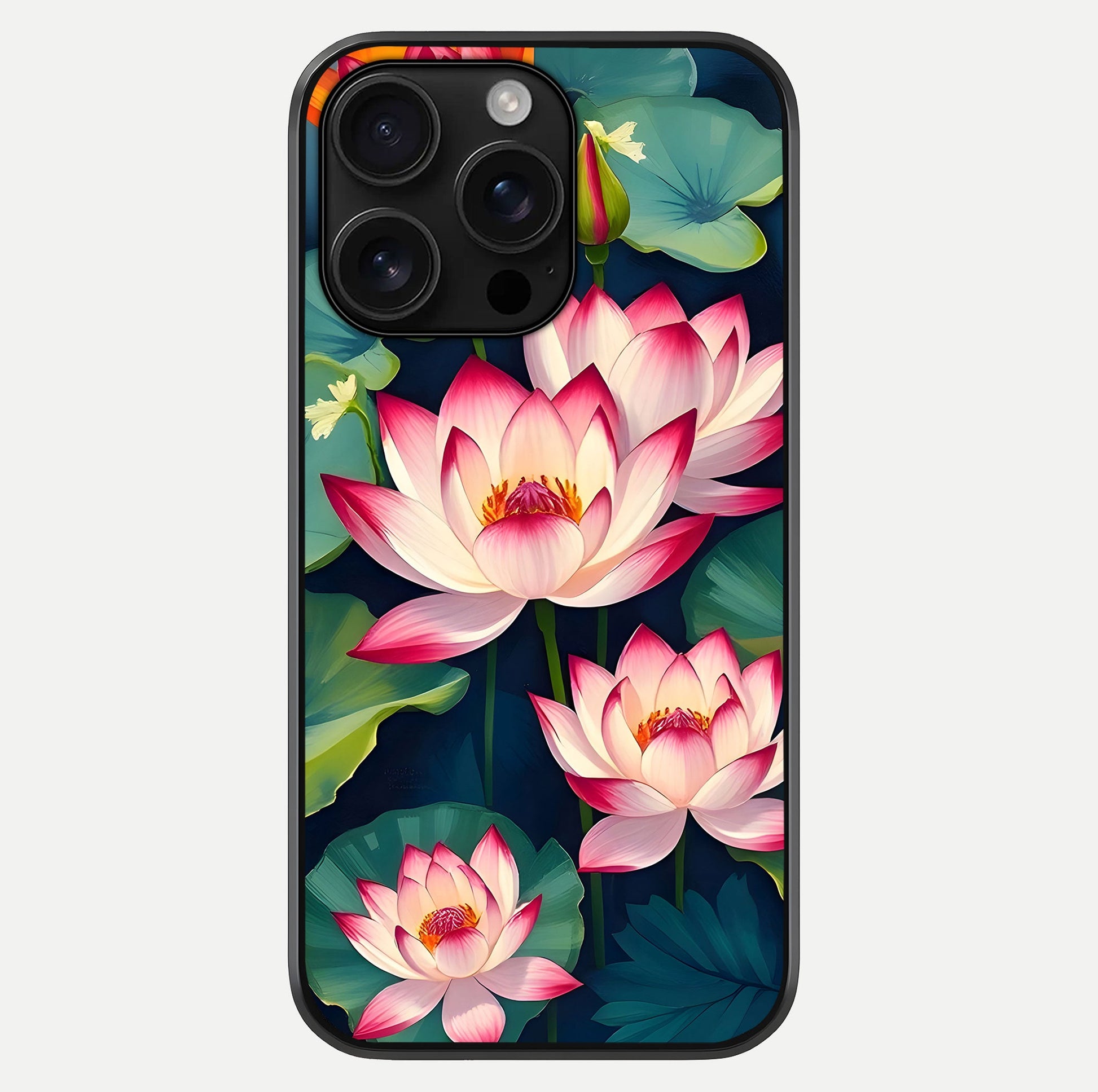 Lotus Dream Serenity Glass Case For iPhone 16 Pro Max by Custom World