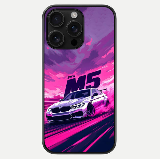MS Neon Car Glass Case For iPhone 16 Pro Max by Custom World