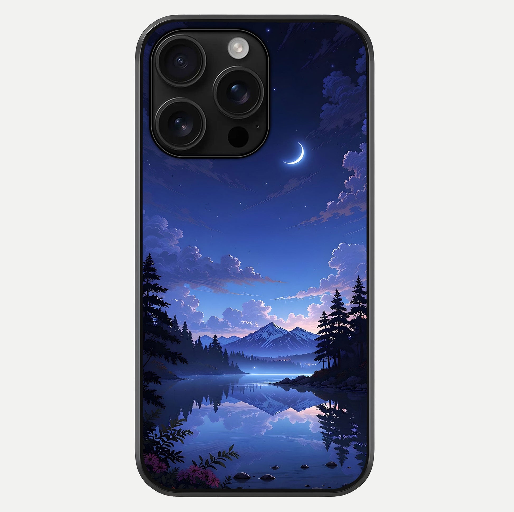 Midnight Lake Peace Glass Case For iPhone 16 Pro Max by Custom World