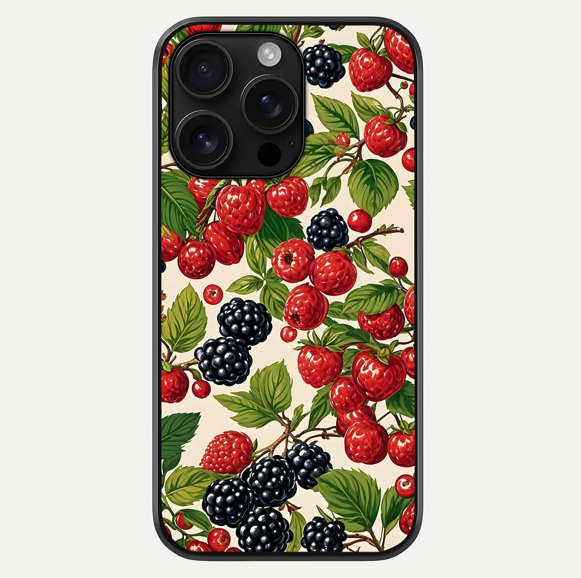 Mixed Berry Collage Glass Case For iPhone 16 Pro Max by Custom World