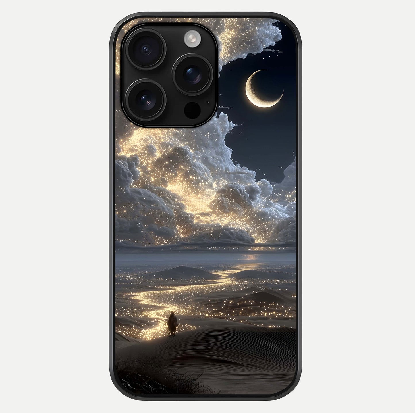 Moonlight Spark Path Glass Case For iPhone 16 Pro Max by Custom World