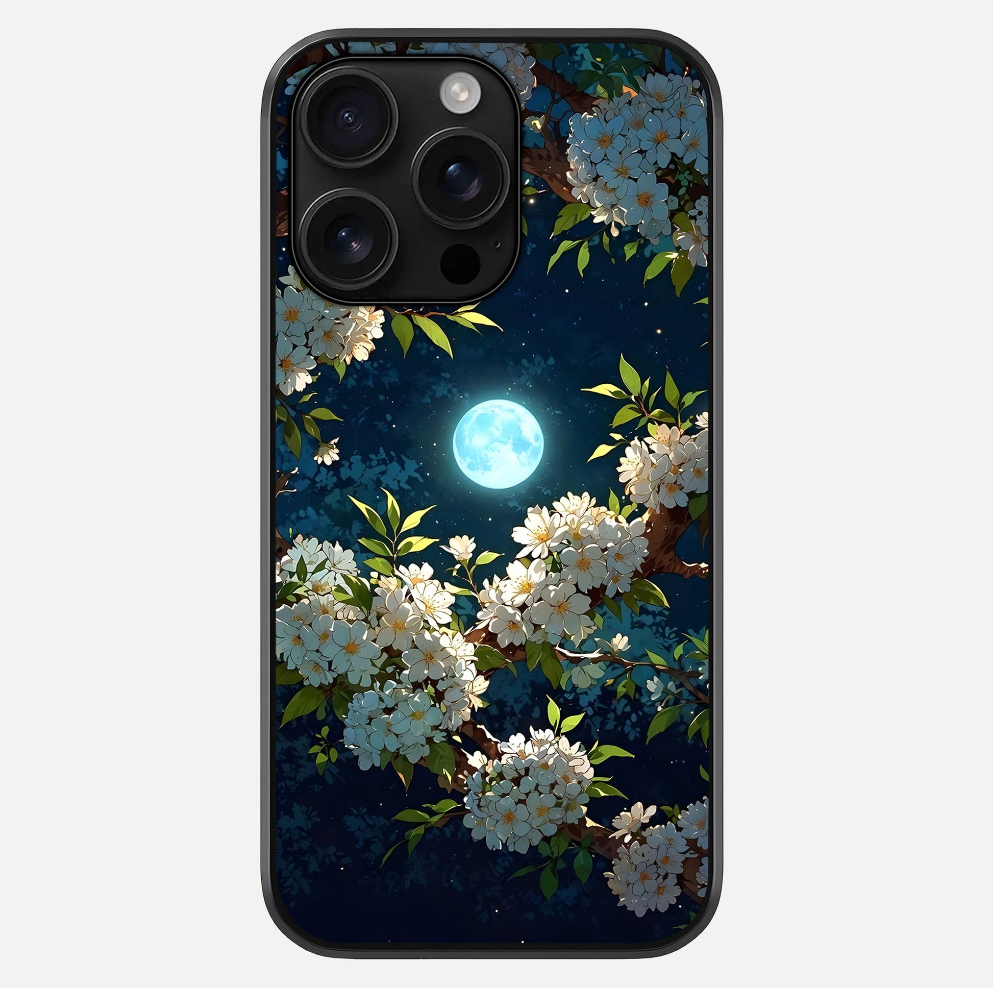 Moonlit Blossom Dream Glass Case For iPhone 16 Pro Max by Custom World