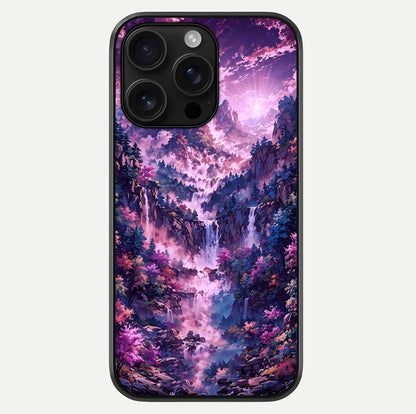 Mystic Cascade Peaks Glass Case For iPhone 16 Pro Max by Custom World