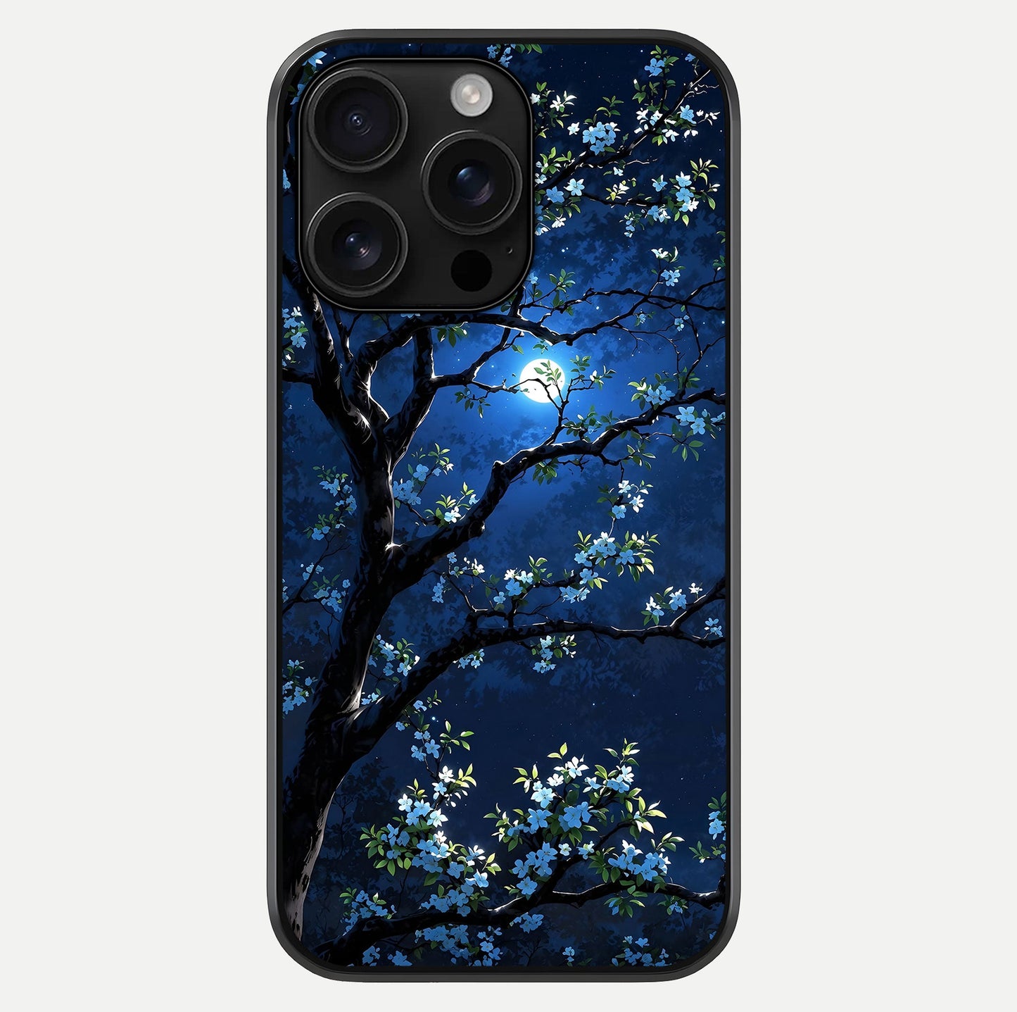 Mystic Floral Night Glass Case For iPhone 16 Pro Max by Custom World