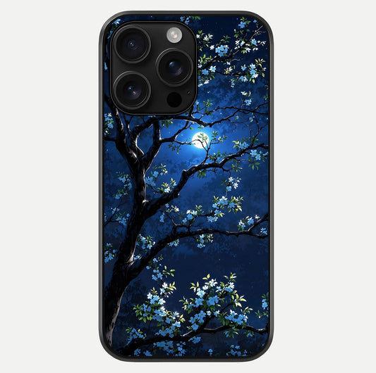 Mystic Floral Night Glass Case For iPhone 16 Pro Max by Custom World