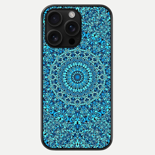 Ocean Bloom Mandala Glass Case For iPhone 16 Pro Max by Custom World