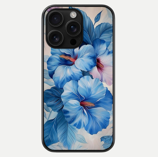 Ocean Hibiscus Grace Glass Case For iPhone 16 Pro Max by Custom World