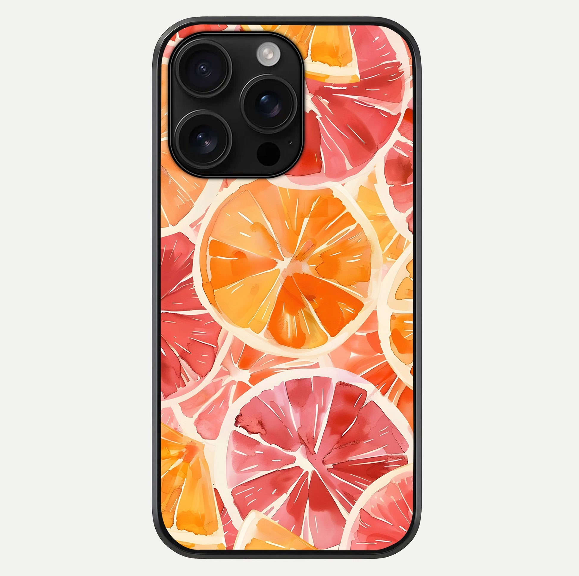 Orange Fruits Pattern Glass Case For iPhone 16 Pro Max by Custom World