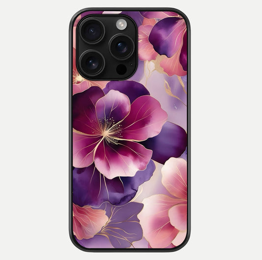 Pink Bouquet Florals Glass Case For iPhone 16 Pro Max by Custom World