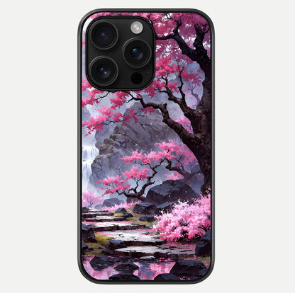 Pinkish Scenery Glass Case For iPhone 16 Pro Max by Custom World