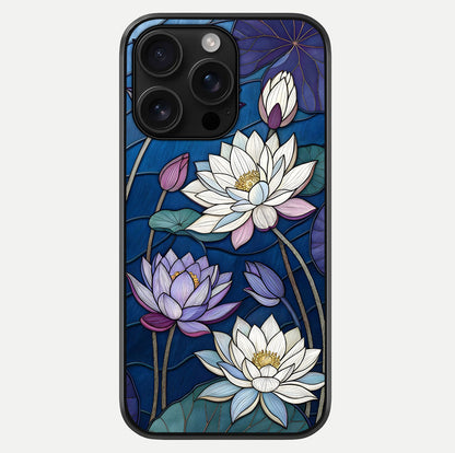 Purple Lotus Stained Glass Case For iPhone 16 Pro Max by Custom World
