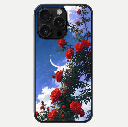 Rose Drift Flowers Glass Case For iPhone 16 Pro Max by Custom World