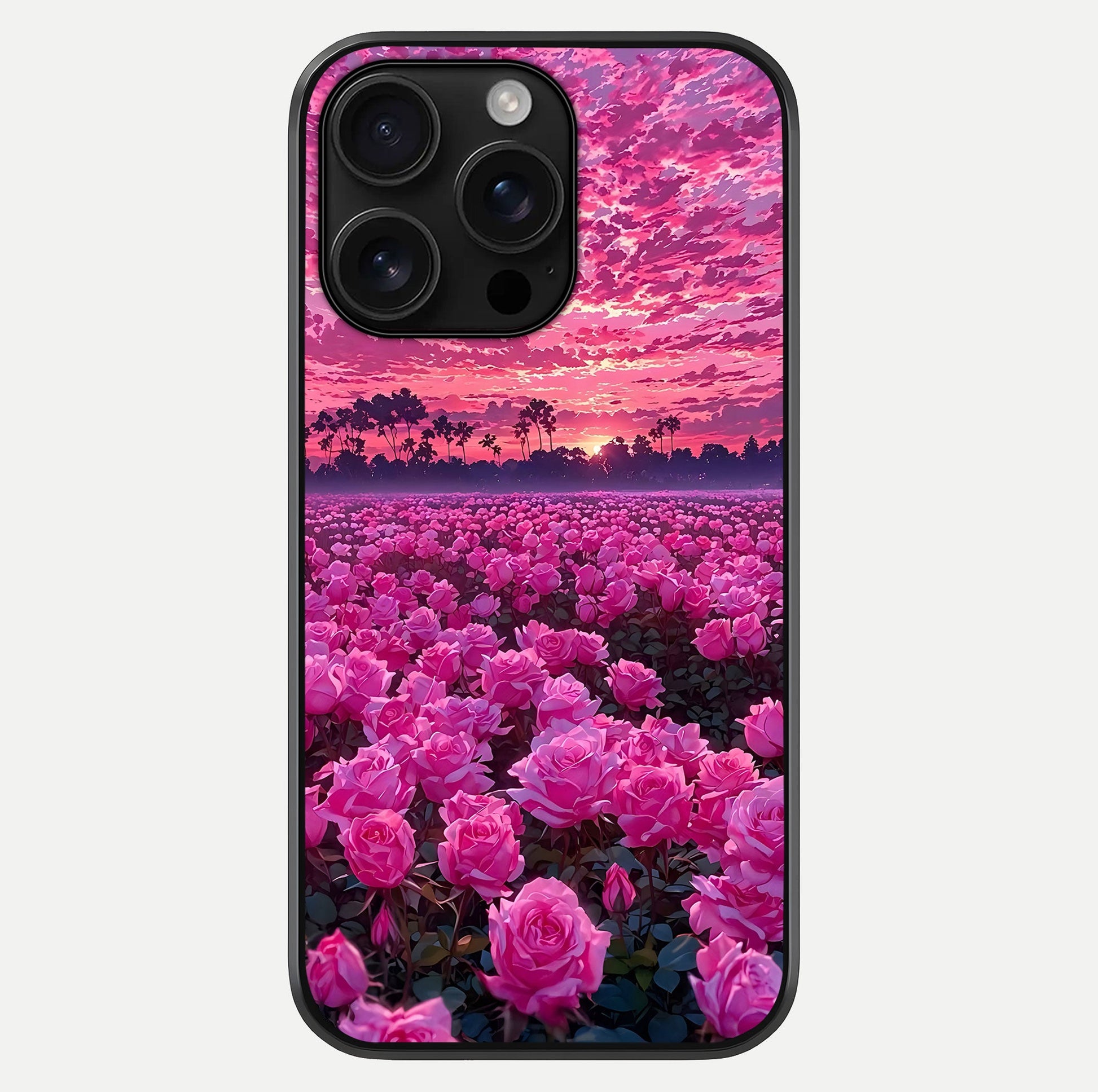 Rose Sunset Valley Glass Case For iPhone 16 Pro Max by Custom World
