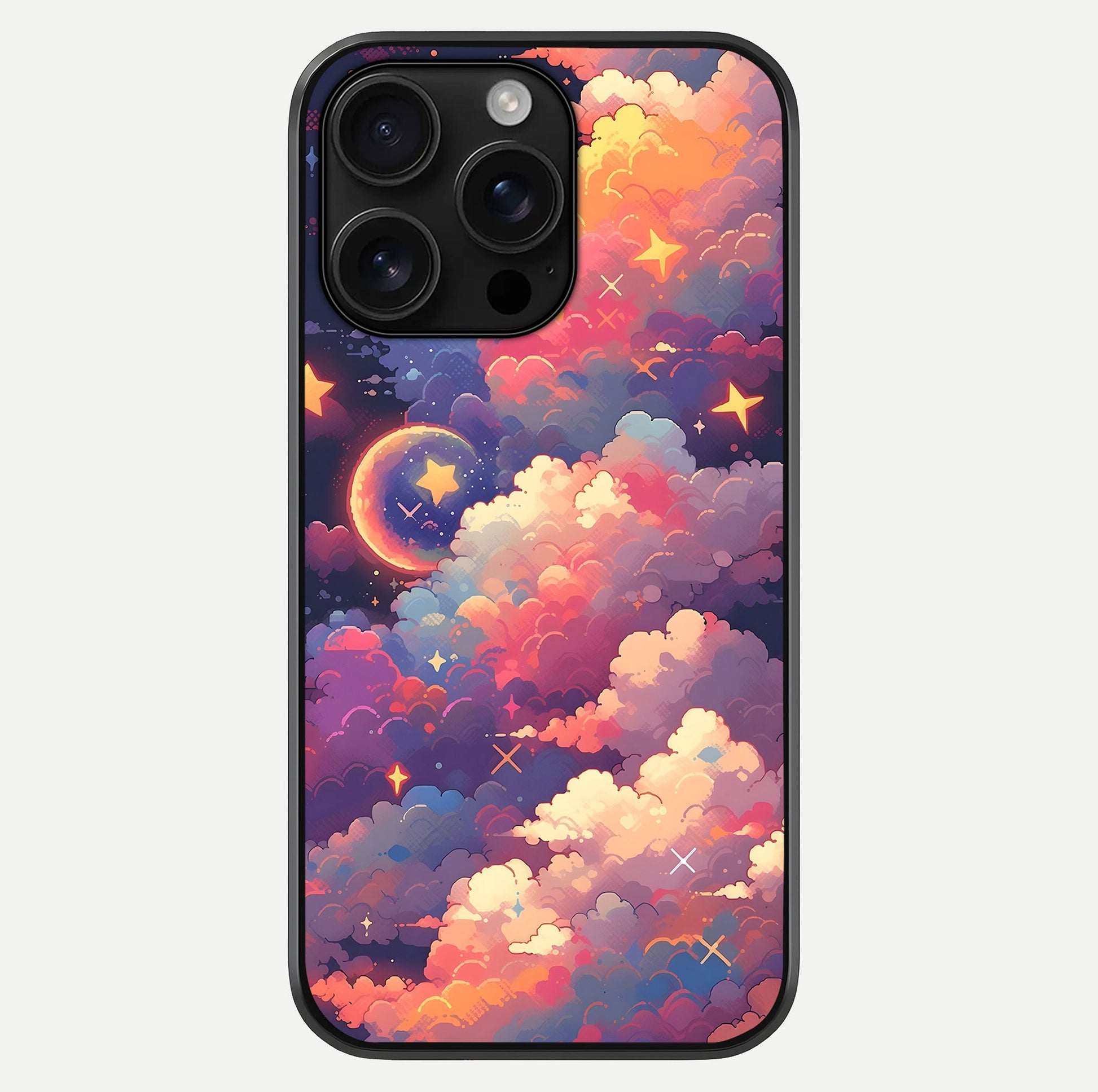 Starlit Dream Clouds Glass Case For iPhone 16 Pro Max by Custom World