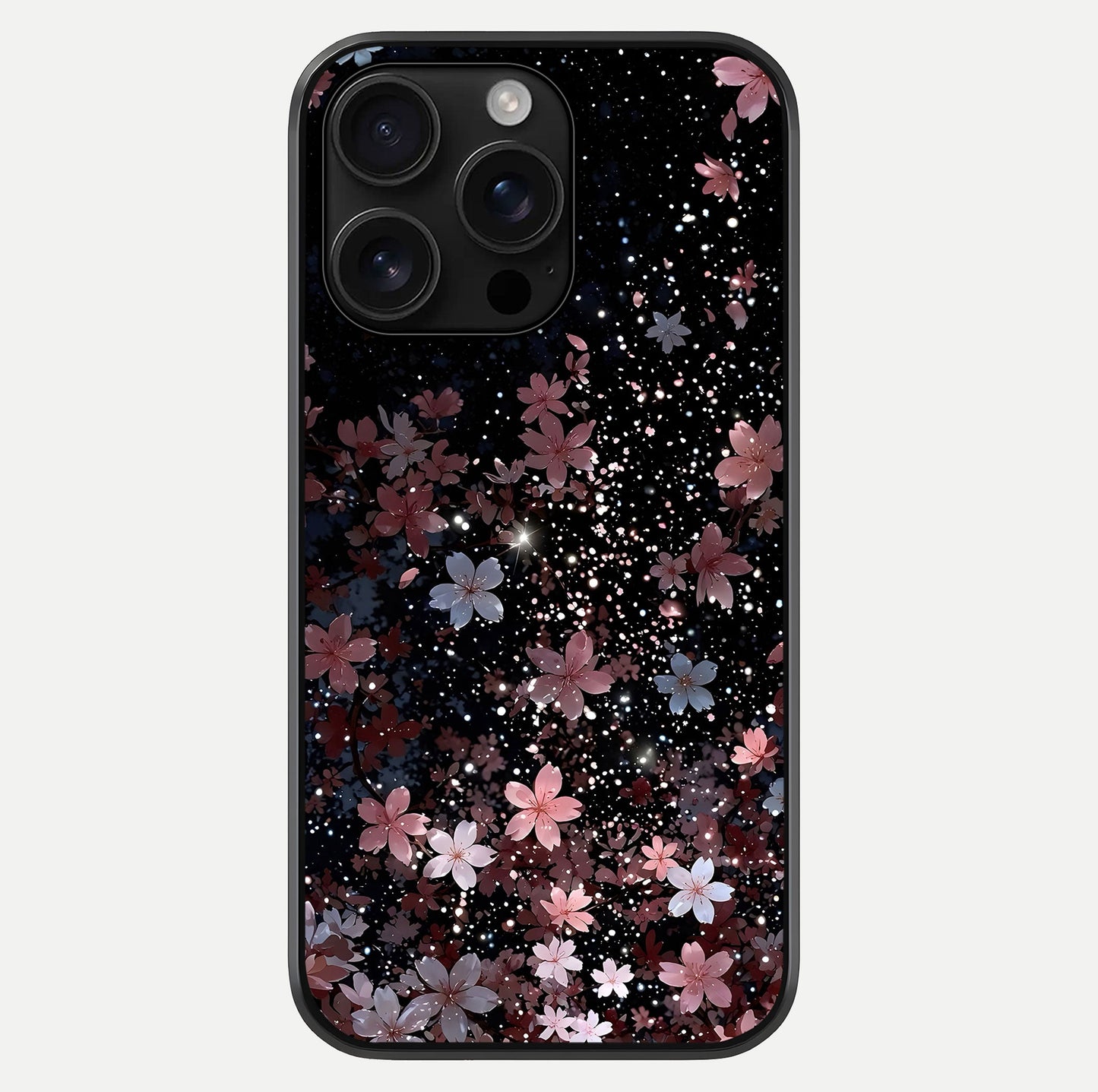 Starlit Flower Dreams Glass Case For iPhone 16 Pro Max by Custom World