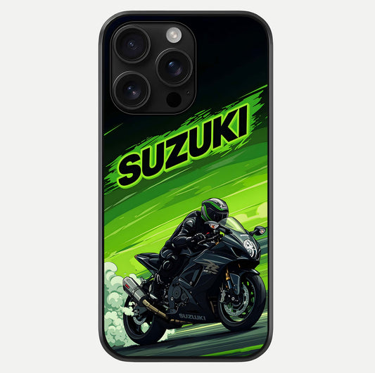 Suzuki Speed Beast Glass Case For iPhone 16 Pro Max by Custom World