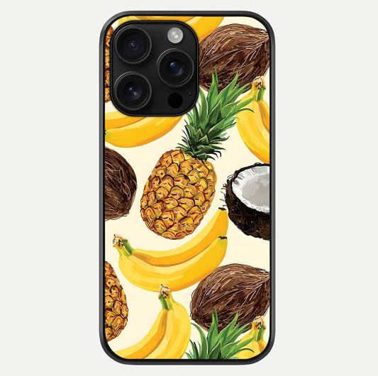 Tropical Fruit Mood Glass Case For iPhone 16 Pro Max by Custom World