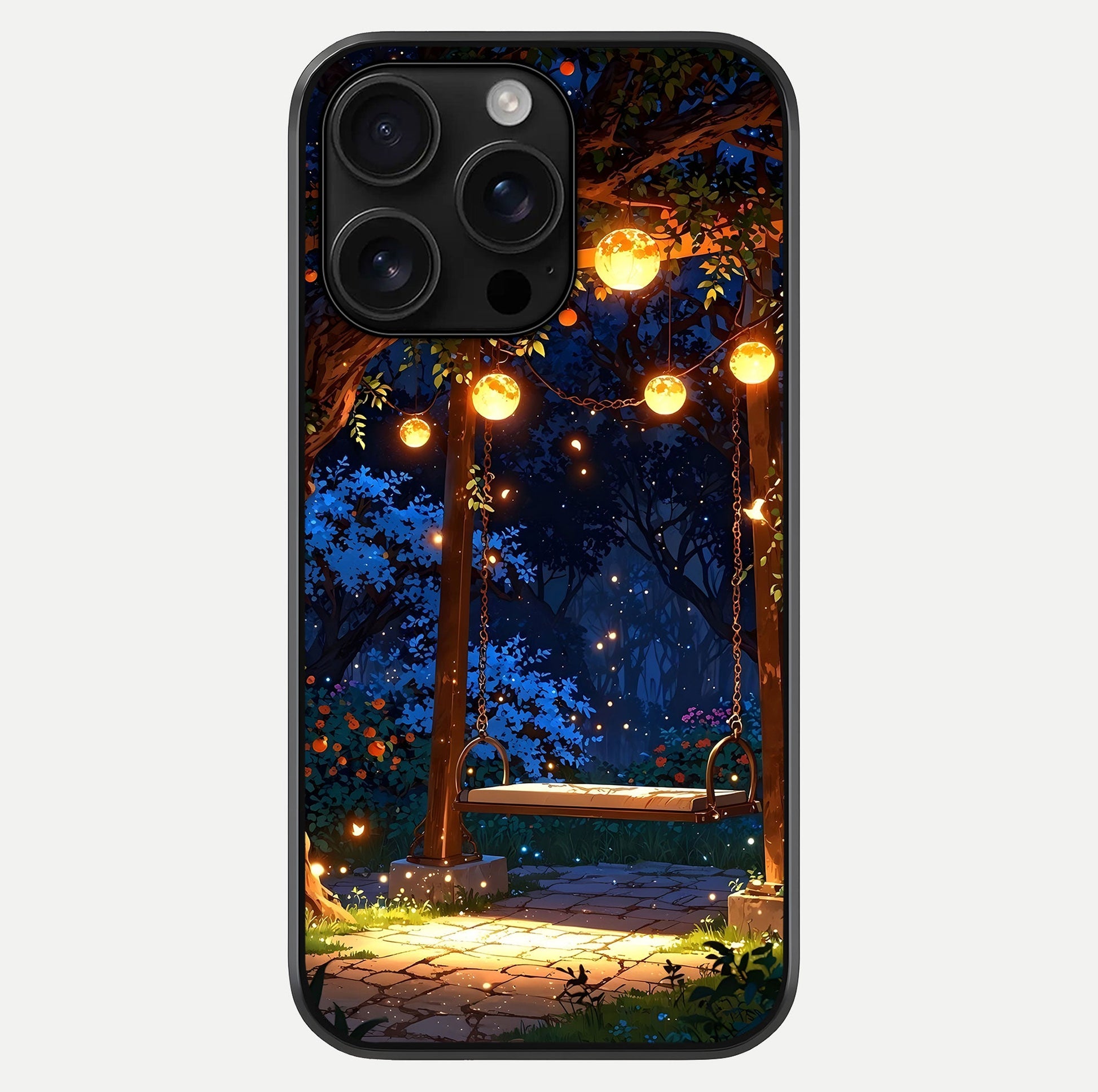 Twilight Garden Swing Glass Case For iPhone 16 Pro Max by Custom World