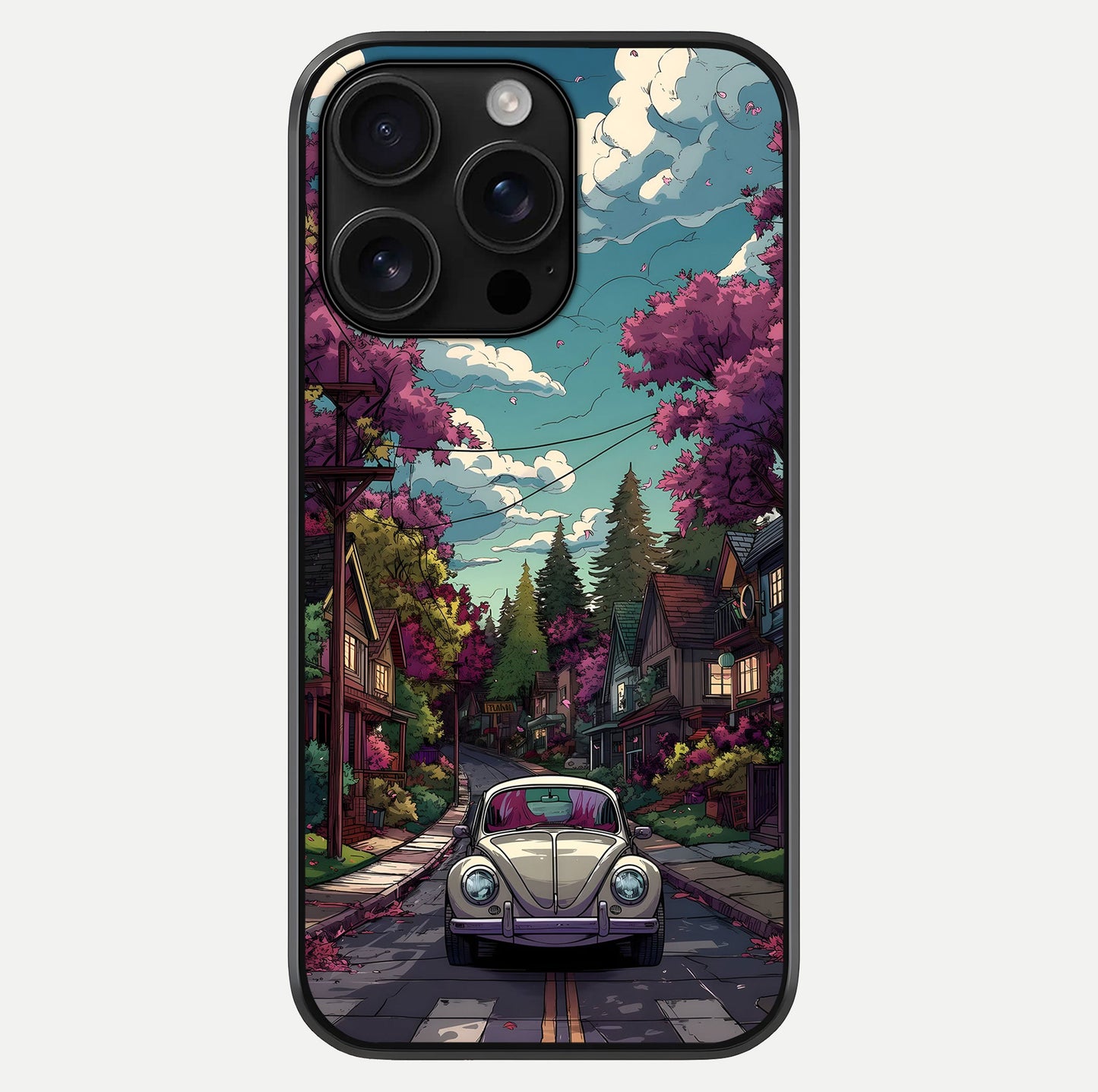Vintage Street Drive Glass Case For iPhone 16 Pro Max by Custom World