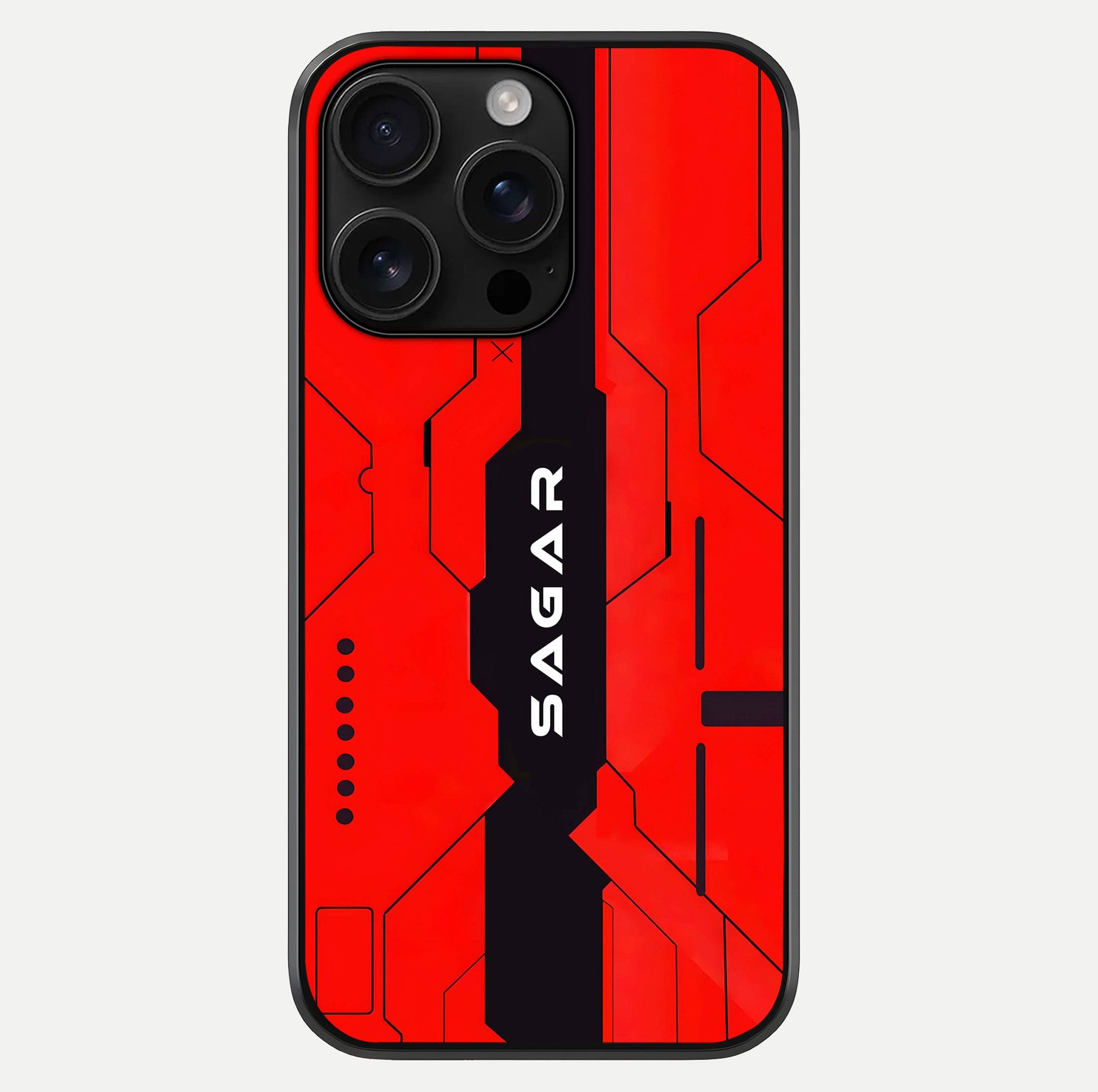 Voltage Rise CYBERPUNK Custom Name Glass Case For iPhone 16 Pro Max by Custom World