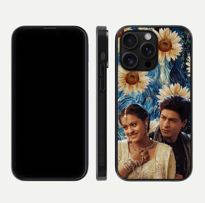Eternal Love Story Glass Case for iPhone 16 Pro Max dual-view layout displaying soft hues and smooth glass