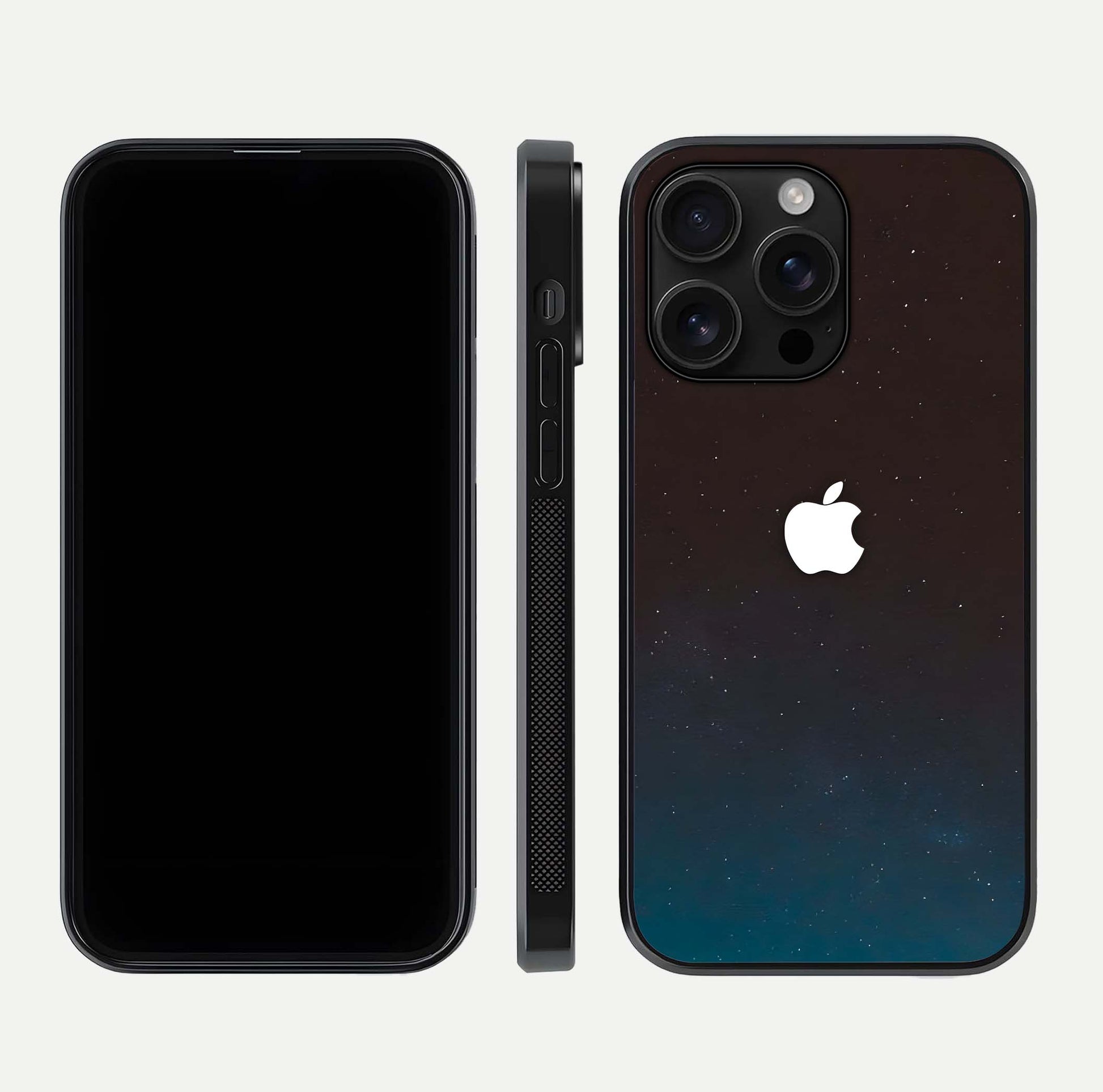 Green Emerald Apple Logo Glass Case for iPhone 16 Pro Max front and back view layout highlighting vibrant tones and curved glass