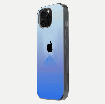 Gradient Apple Vibe Glass Case for iPhone 16 Pro Max side-angle image showing reflection glow and elegant surface