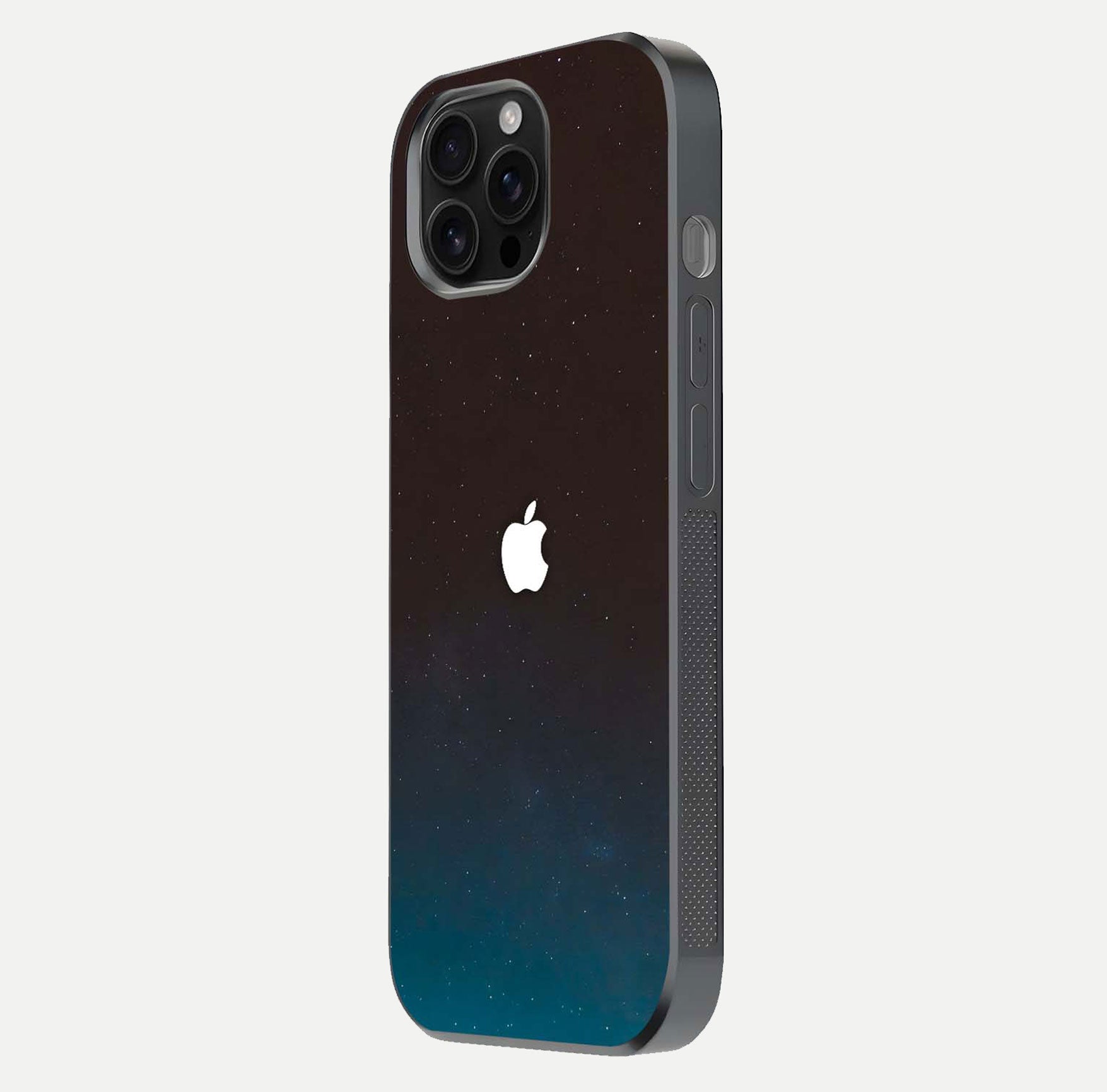 Green Emerald Apple Logo Glass Case for iPhone 16 Pro Max side-angle image showing reflection polish and rich emerald hue
