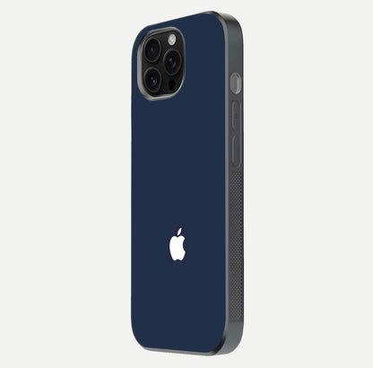 Minimal Apple Night Glass Case for iPhone 16 Pro Max side-angle image showing sleek reflection and clean gloss
