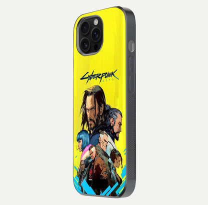 Neon Rebel Genesis Glass Case for iPhone 16 Pro Max side-angle image showing gloss surface and sharp neon tone
