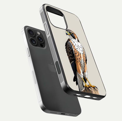 Clever Eagle Glass Case for iPhone 16 Pro Max floating mockup displaying sharp gloss and art contrast